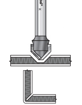 Double Edge Folding ‘V’ & Rectangular Groove Router Bits for Aluminum Composite Material (ACM) Panels