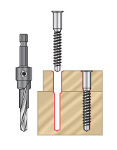 Quick Release RTA Furniture Drill/Countersink