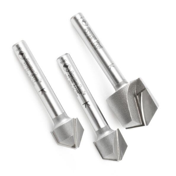 AMS-140 3-Pc. Carbide Tipped V-Groove 90, 108 and 135 Degree