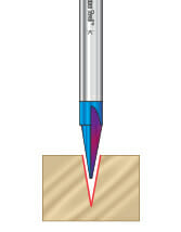 Solid Carbide Spektra™ Extreme Tool Life Coated Carving Liner Router Bits