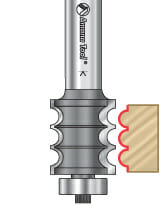 Triple Beading & Fluting Router Bits